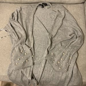 Grey cardigan with pearls size 18/20